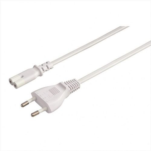 Hama napájecí kabel síťový napájecí kabel, 2pólová vidlice, 5 m, bílý