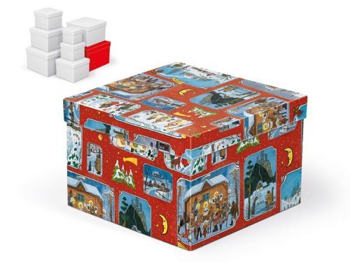 MFP 5370777 Krabice dárková vánoční C-V005-HL 22x22x15cm