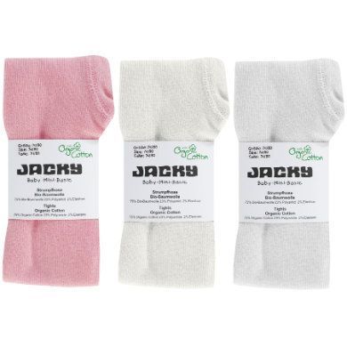 JACKY Punčocháče 3-pack růžová/béžová/šedá