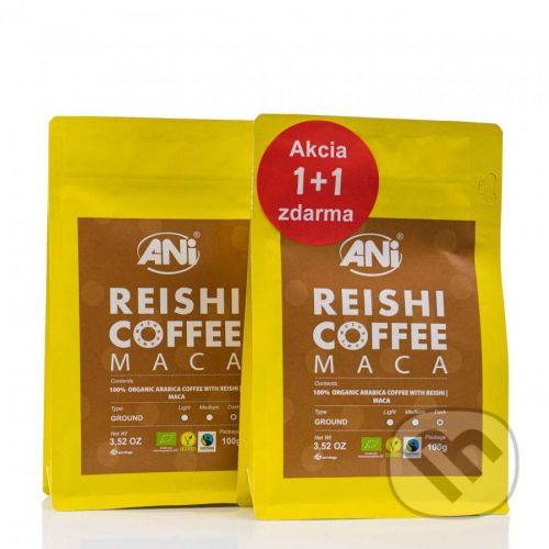 ANi Reishi Bio Coffee Maca 100g mletá 1 + 1 zadarmo - Ani