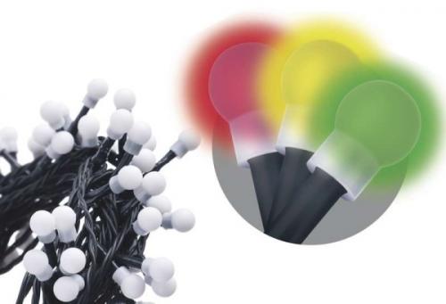 Emos LED dekorační řetěz 200 LED BALL TIMER 20m IP44 MC, multicolor