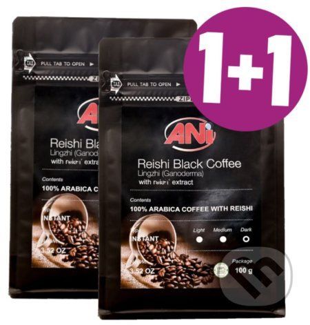 ANi Reishi instant black coffee 100g 1 + 1 zadarmo - Ani