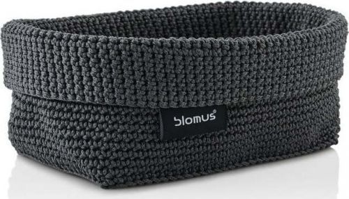 Tmavě šedý úložný košík Blomus Rope, 11,5 x 20 cm