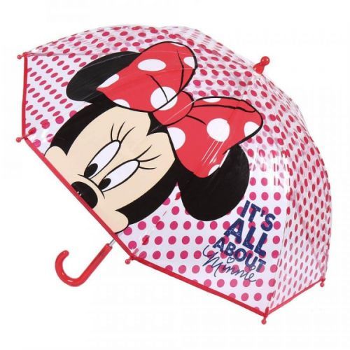 Disney dívčí červený deštník Minnie 2400000612