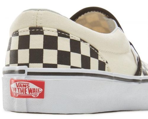 Vans dětské slip-on tenisky UY Classic Slip-On Checkerboard Black/White VN000ZBUEO1 27 smetanová