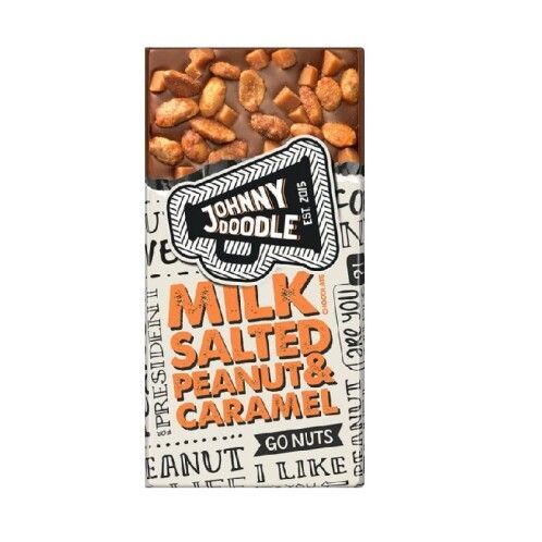 Čokoláda mléčná, slané arašídy a karamel Johnny Doodle150 g 0l