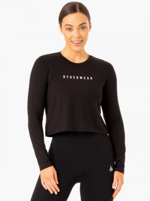 Dámské tričko Long Sleeve Top Foundation Black XS - Ryderwear