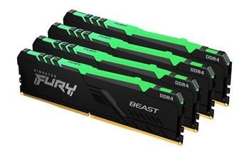 Kingston 32GB 3600MHz DDR4 CL17 DIMM (Kit of 4) FURY Beast RGB