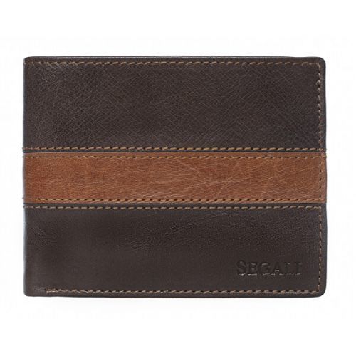 SEGALI Pánská kožená peněženka 81096 brown/tan