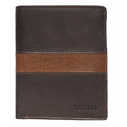 SEGALI Pánská kožená peněženka 81095 brown/tan