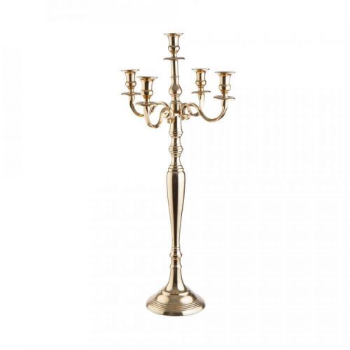 BOHEMIAN Pětiramenný svícen - zlatá