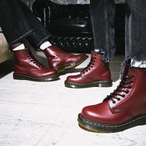 DR. MARTENS 1460 Leather Ankle Boots – 37, červená