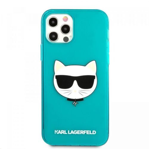 Silikonové pouzdro Karl Lagerfeld TPU Choupette Head KLHCP13LCHTRB pro Apple iPhone 13 Pro, modrá