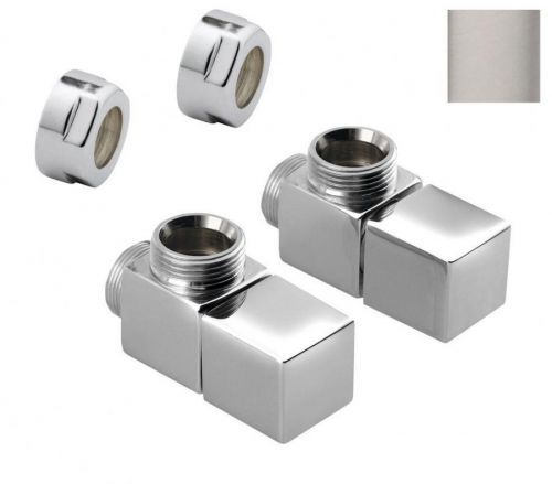 SAPHO CUBE připojovací sada ventilů ruční rohová, broušený nerez CP4510S