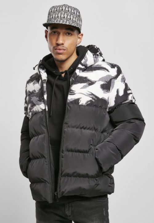 Statement Brushcamo Yoke Puffer Jacket - black/grey XXL