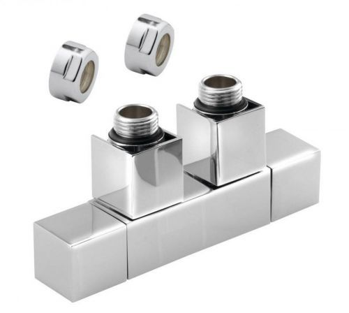 SAPHO CUBE TWIN připojovací sada ventilů pro středové připojení, rozteč 50 mm, chrom CP581S