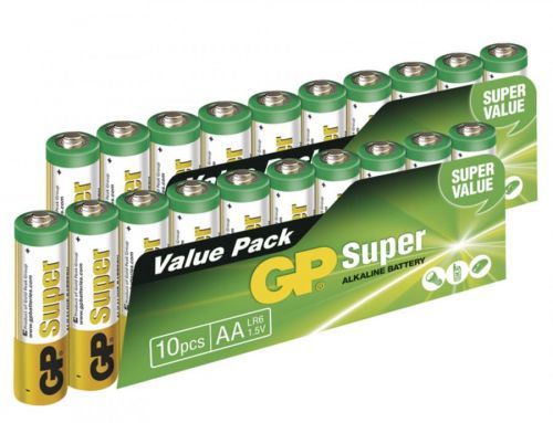 Alkalická baterie GP Super AA (LR6), 20ks B1320GC