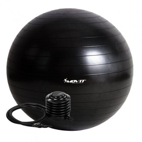 Gymnastický míč MOVIT s pumpou - 65 cm - černá