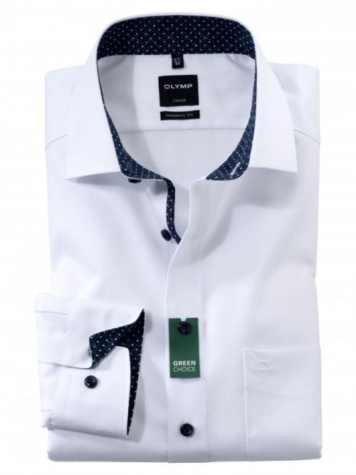 OLYMP Luxor Modern Fit pánská košile 1280 00 Bílá 42