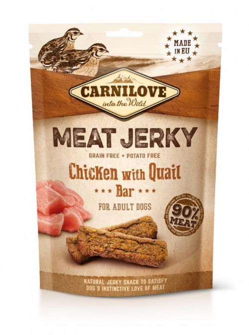 Carnilove Jerky kuřecí tyčinka s křepelkou 100 g