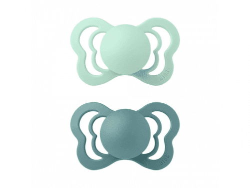 Bibs Dudlíky COUTURE SILIKON Nordic Mint/Island Sea velikost 1, 2ks