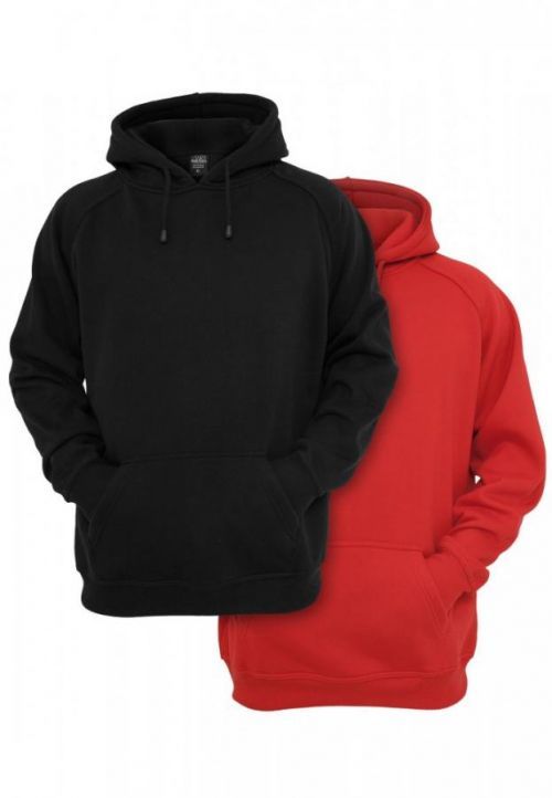 Blank Hoody 2-Pack - black+red 3XL