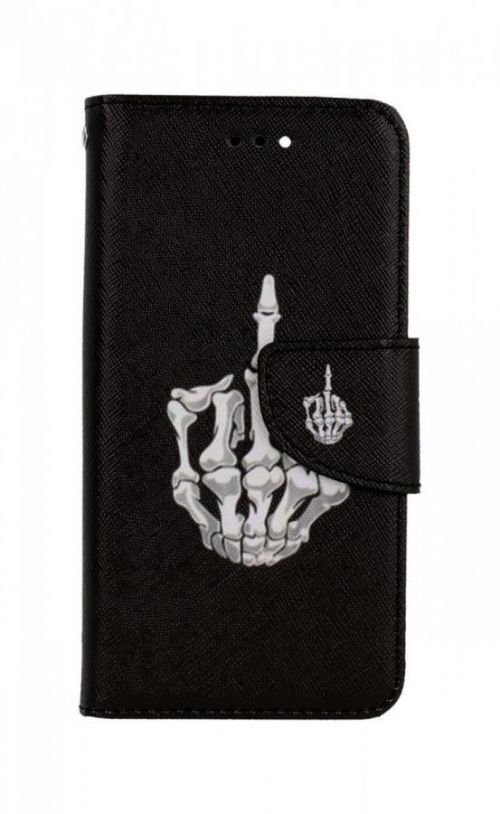 Pouzdro TopQ iPhone SE 2020 knížkové Kostlivec 62585