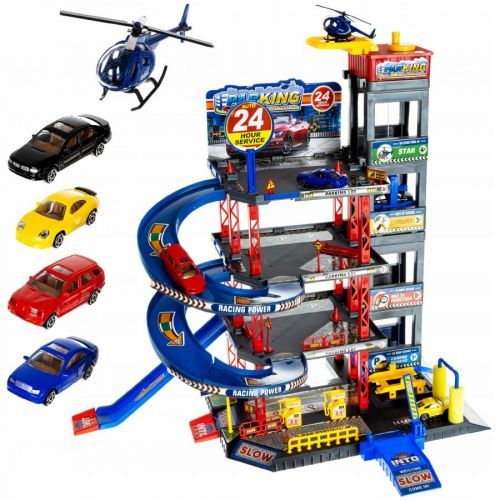 Čtyřpatrová garáž + 4 auta, helikoptéra