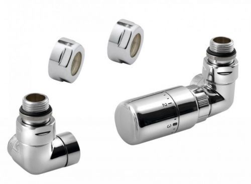 SAPHO CORNER připojovací sada ventilů termostatická triaxiální, pravé provedení, chrom CP1012RS