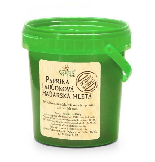 Valdemar Grešík Grešík Paprika lahůdková maďarská mletá 400 g KBELÍČEK