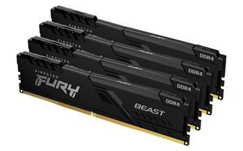 Kingston 128GB 3200MHz DDR4 CL16 DIMM (Kit of 4) FURY Beast Black