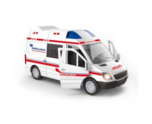 Kovová sanitka - auto se zvukem a světlem