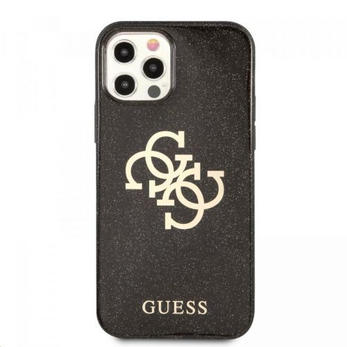 Zadní kryt Guess TPU Big 4G Full Glitter GUHCP13SPCUGL4GBK pro Apple iPhone 13 mini, černá