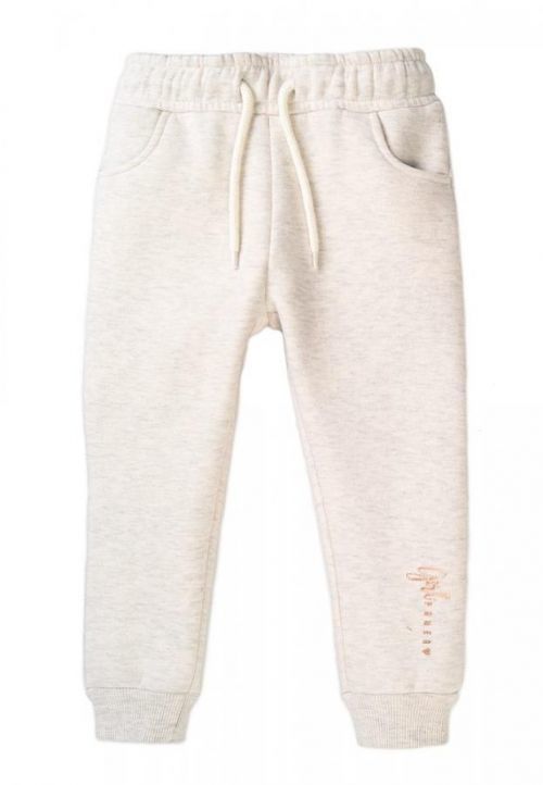 Tepláky dívčí, Minoti, 8GFJOG 6, béžová - 104/110