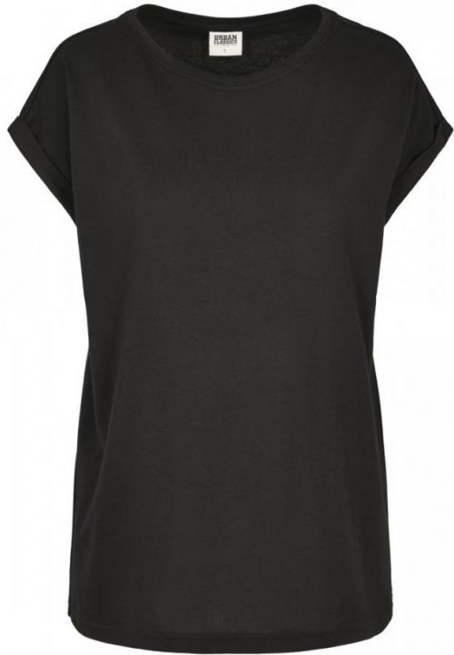 Girls Organic Extended Shoulder Tee - black 110/116