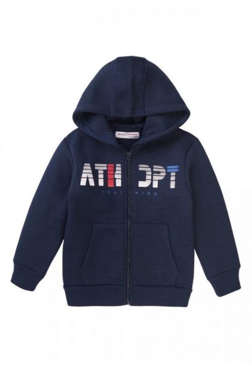 Mikina chlapecká s kapucí, Minoti, 7BZTHRU 4, modrá - 104/110