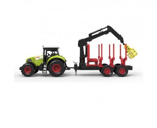 Traktor plastový se zvukem a světlem s vlečkou a chapadlem