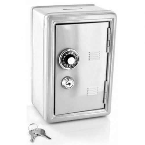 Mini bankovní trezor - stříbrný