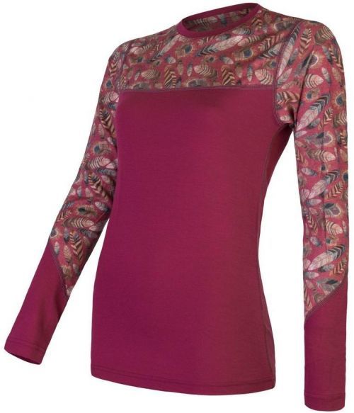 Sensor Merino Impress dámské triko dl.rukáv lilla/feather S