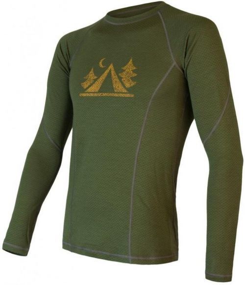 Sensor Merino Df Camp pánské triko dl.rukáv safari green S