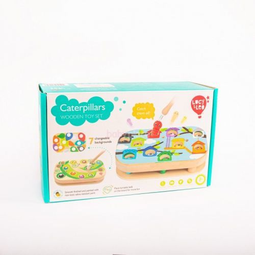 Lucy&Leo motorická stolní hra s magnety - Chytání housenek