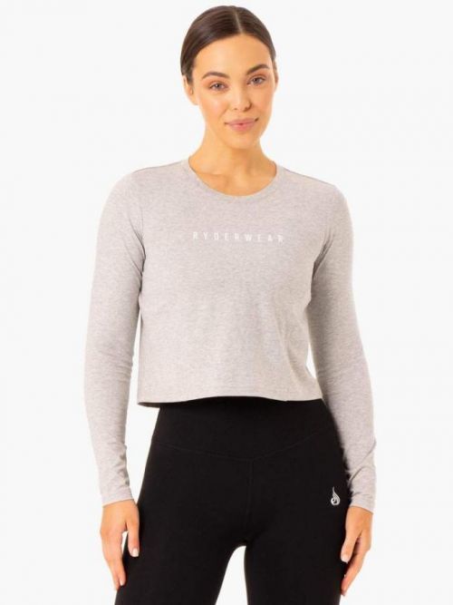 Dámské tričko Long Sleeve Top Foundation Grey XS - Ryderwear