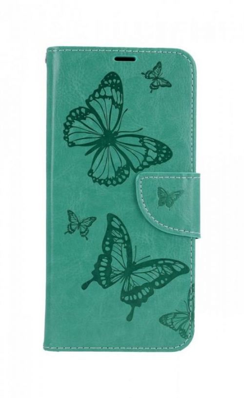 Pouzdro TopQ Samsung A22 knížkové Butterfly zelené 63572