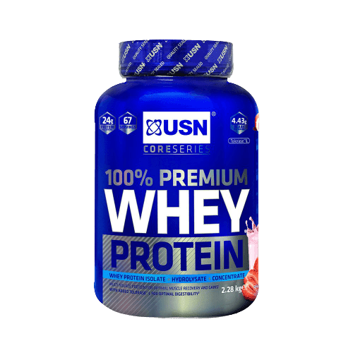 USN 100% Whey Protein Premium jahoda se smetanou 2280g