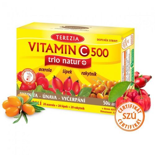 TEREZIA Vitamin C TRIO NATUR+ 60 kapslí