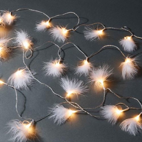 FEATHERS LED Světelný řetěz s USB peříčka 20 světel