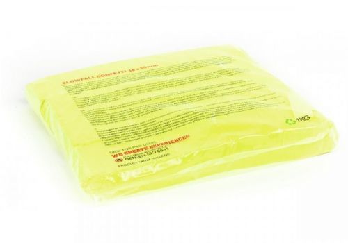 Tcm Fx Pomalu padající obdélníkové konfety 55x18mm, neonové-žluté, UV