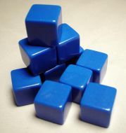 Koplow Games Opaque Blank Blue Dice (16mm)