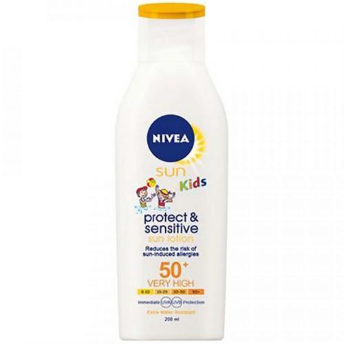NIVEA Sun Protect&Sensitive Dětské mléko na opalování OF 50+ 200 ml