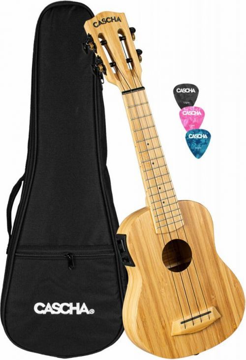 Cascha HH 2312E Bamboo Sopránové ukulele Natural